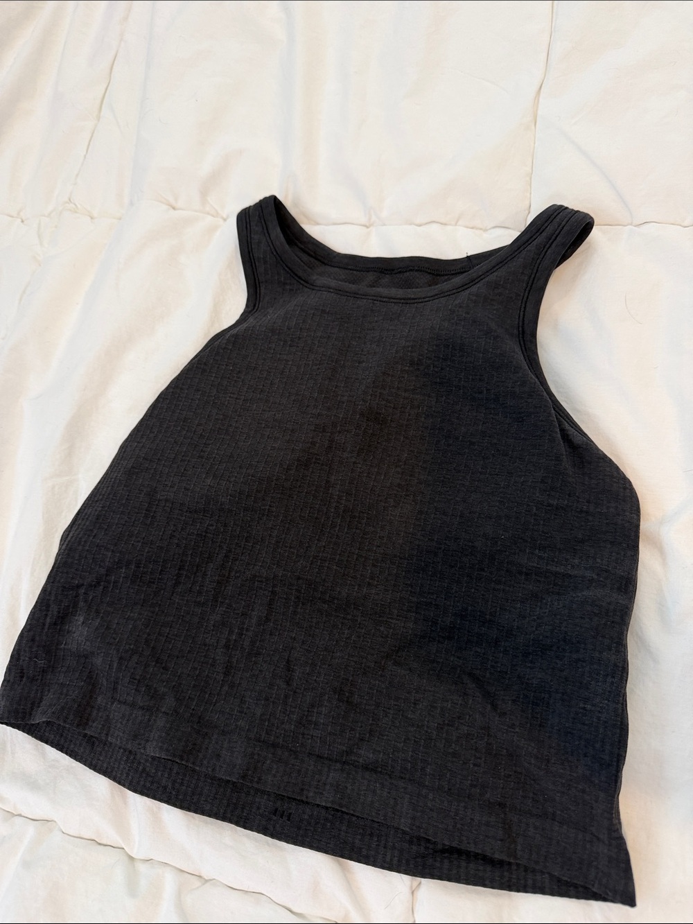 lululemon athletica gray ebb to street crop tank